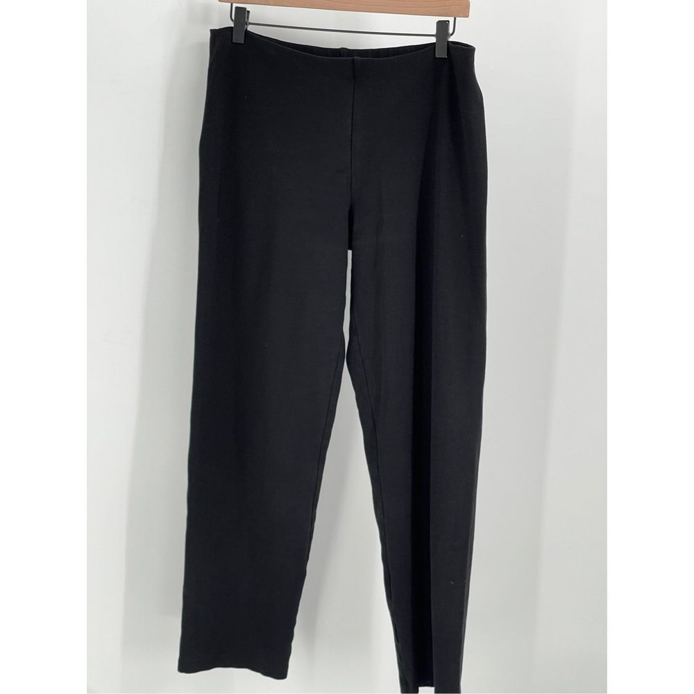 Eileen Fisher Pants Women's Size Medium Black Relaxed Fit High Rise